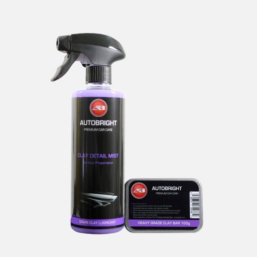 CAR DETAILING CLAY BAR & LUBRICANT KIT / 500ML. + 100G